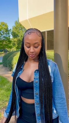 Small Tribals With Knotless Braids, Trible Braids With Box Braids, Cruise Braids, Braided Hairstyles Black Hair, Cute Braided Hairstyles Black Hair, Tribals With Knotless Braids, Bhaddie Hairstyle, Vacation Braids, Braided Hairstyles Black