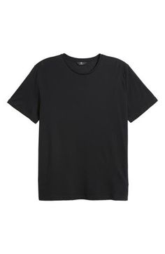 A kiss of cashmere enriches a cotton T-shirt with minimal detailing for easy, everyday wear. Crewneck Short sleeves 90% cotton, 10% cashmere Machine wash, dry flat Imported Minimalist Black Cotton Tops, Black Cotton Minimalist Tops, Black Cotton T-shirt For Casual Gatherings, Black Minimalist Cotton Top, Comfortable Black Crew Neck T-shirt, Casual Black Organic Cotton T-shirt, Washed Black Relaxed Fit Crew Neck T-shirt, Black Organic Cotton Crew Neck T-shirt, Black Stonewashed Cotton T-shirt