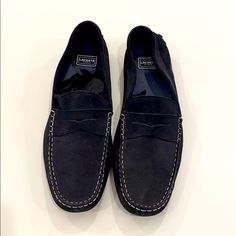 Navy Suede Lacoste Nautical Loafers Never Worn Suede Uppers Rubber Sole Smoke Free Home Please See Photos For More Details Casual Low-top Business Loafers, Casual Low-top Loafers For Business, Casual Slip-on Boat Shoes For Business, Casual Suede Boat Shoes, Casual Slip-on Boat Shoes With Stitched Sole, Casual Slip-on Plain Toe Boat Shoes, Casual Slip-on Boat Shoes With Plain Toe, Casual Business Slip-on Boat Shoes, Casual Boat Shoes With Plain Toe