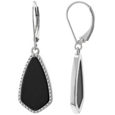 Make a statement with these black onyx oval drop earrings by Gemistry. Make a statement with these black onyx oval drop earrings by Gemistry.  Nickel free Metal: sterling silver Closures: leverback Packaging: velvety pouch Plating: rhodium Finish: polished Diameter: 35.8 mm x 10.9 mmSTONE DETAILS Stone type: black onyx Total weight: 5 ct. Center stone size: 9 mm x 17 mm Shape: marquise Setting: bezel Gemstones may have been treated to enhance their appearance. Special care may be required. Pleas Onyx Drop Earrings With Black Enamel, Black Enamel Onyx Drop Earrings, Silver Teardrop Jewelry With Black Enamel, Elegant Nickel-free Oval Pendant Earrings, Elegant Black Metal Teardrop Earrings, Black Teardrop Modern Jewelry, Modern Black Teardrop Jewelry, Marquise Setting, Black Onyx