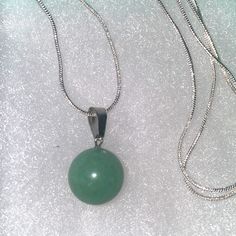 Natural Jade Sterling Silver Necklace. Natural Jade Pendant Is 1 1/2”. Necklace Is Sterling Silver And 24”. Comes With Gift Box. Silver Jade Round Necklace, Silver Round Jade Necklace, Elegant Nickel-free Jade Necklaces, Hand Crafted Jewelry, Jewelry Boho, Natural Jade, Jade Pendant, Crafted Jewelry, Sterling Silver Necklace