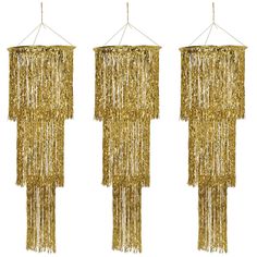 PRICES MAY VARY. INCLUDES: 3 Gold Shimmering Chandelier Decorations in the package SIZE: Each Hanging Chandelier Decoration measures 4 feet long MATERIALS: Made of gold plastic and has gold cord at the top for hanging PERFECT FOR: New Year's Eve Party Decorations and Great 20's Party Décor CELEBRATE LIFE WITH US: Since 1900 The Beistle Company’s mission has remained the same: to help people around the world celebrate life’s events by creating fun, high quality products using the finest materials Hanging Gold Chandelier, Photo Balloon Chandelier, Gatsby Cocktail Table, Golden Gates Prom Theme, Star Theme New Year Eve. Table, Great Gatsby New Year Party, Cubicle For New Years, Gold Chandelier Amazon, White And Gold Party New Ywars