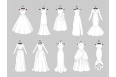 wedding dresses and gowns on hangers stock photo, images and royaltyvectors