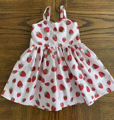 Strawberry Twirly Dress, Berry First Birthday, Summer Berry Dress, Sweet One, One Berry Sweet Girl, Toddler Fruit Dress, Sundresses for Girl - Etsy Sweet Summer Dress For Picnic, Sweet Spring Dress For Picnic, Sweet Spring Dresses For Picnic, Sweet Spring Picnic Dress, Cute Cherry Print Summer Dress, Summer Strawberry Print Dress For Garden Party, Strawberry Print Dress For Garden Party In Summer, Cute Summer Twirl Dress For The Beach, Pink Sundress For Summer Playdate