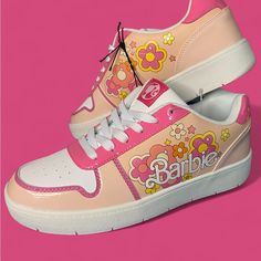 Barbie Sneakers Size:10 Ships From Seller In 3-5 Business Days Smoke Free Home Pet Friendly Home Nwot Casual Sneakers With Letter Print And Round Toe, Spring Lace-up Sneakers With Letter Print, Trendy Slip-on Skate Shoes, White Sneakers With Letter Print For Spring, Synthetic Sneakers With Letter Print And Round Toe, Trendy Low-top Sneakers With Letter Print, Letter Print Synthetic Sneakers With Round Toe, Synthetic Letter Print Sneakers With Round Toe, Spring Low-top Sneakers With Letter Print