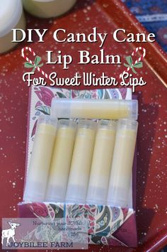 Homemade Chapstick, Chapstick Recipe, Winter Lip Balm, Chapped Lips Remedy, Easy Diy Candy, Diy Candy Cane, Diy Lip Balm Recipes, Farm Diy, Balm Recipe