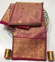 1.this is beautiful pure royal rajwari  nakshi tissue chanderi silk sari with meenakari butti with running blouse piece 2.this sari is 5.5 mt length  3.this is a very elegant looking saei for all occasions like weddings and other formal events  4.fall n pico is complimentary  5.blouse can be made as per the requirements of the clients with proper measurements.stiching charges will be extra  6.plz check the availability of the sari before placing the order Designer Handloom Pre-draped Saree For Festivals, Festival Paithani Silk Pre-draped Saree With Zari Work, Festival Paithani Silk Pre-draped Saree With Cutdana, Designer Paithani Silk Pre-draped Saree For Festivals, Designer Handloom Paithani Silk Pre-draped Saree, Traditional Tussar Silk Pre-draped Saree, Traditional Gold Paithani Silk Pre-draped Saree, Gold Pre-draped Paithani Silk Saree For Festivals, Tussar Silk Pre-draped Saree With Zari Weaving For Puja