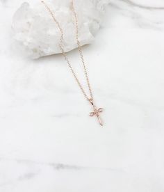 Cross necklace women, gold cross necklace, rose gold cross necklace, dainty jewelry, gifts for her, gift for women, necklaces for women Dainty cross necklace D E T A I L S: *Gold vermeil (sterling silver with heavy gold overlay) dainty cross 9mm x 23mm *Gold filled cable or satellite chain- choose your perfect length at checkout SHIPPING: *Free domestic shipping on all orders PACKAGING: *All pieces come beautifully packaged, perfect for gift giving. WHAT IS GOLD FILLED: Gold filled jewelry is a Orders Packaging, Necklace Women Gold, Dainty Opal Necklace, Cross Necklace Simple, Dainty Cross Necklace, Cross Necklace Women, Women Necklaces, Tarnished Jewelry, Necklace Rose Gold