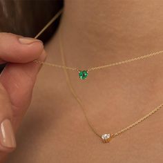 Made to Order
Gold Kt: 14K (also available in 18K)
Available Gold Color: Rose Gold, Yellow Gold, White Gold
Heart Shape Emerald: 1 pc 4x4 MM
Emerald Carat Weight: 0.30 ctw Emerald Jewellery, Women Choker Necklace, Promise Necklace, Necklace Outfit, Bride Necklace, Emerald Necklace, Classy Jewelry, Hand Jewelry, Elegant Necklaces