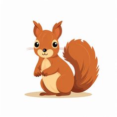 Squirrel Clipart in Minimalist Art Style Artwork: 4K Vector & PNG Squirrel Clipart, Advertising Flyers, Blog Banner, Cute Squirrel, Spark Creativity, Red Squirrel, Window Art, Vector Png, Creative Industries