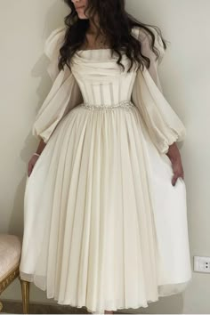 Modest Ivory Homecoming Dresses Arabic Evening Dress, Formal Wedding Party, Gorgeous Prom Dresses, Wallpaper Girly, Long Sleeve Prom, Princess Wedding Dresses, Women Formals