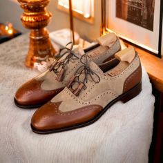 Formal Shoes, Beige Brown, Shoes Men, Winter Wear, Leather Shoes, Soft Leather, Two Tone, Dress Shoes Men, Fashion Shoes