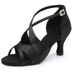 Category:Latin Dance Shoes; Upper Materials:Satin; Lining Material:Leatherette; Heel Type:High Heel; Gender:Women's; Size Suggestion:standard size, select your usual size; Toe Shape:Round Toe; Style:Professional,Party / Evening; Outsole Materials:Suede; Occasion:Practice,Professional,Performance; Age Group:Adults'; Closure Type:Buckle; Customized Shoes:Customizable; Listing Date:08/01/2024; Production mode:Self-produce; Foot Length:; Foot Width:null; SizeChart1_ID:2:117479; Size chart date sourc Low Heel Dance Heels, Elegant Dance Shoes For Dance Class, Elegant Fitted Dance Shoes For Dance Class, Fitted Closed Toe Dance Shoes, Fitted Dance Shoes For Dance Class, Fitted Heels For Dance Class, Low Heel Summer Dance Heels, Formal Adjustable Closed Toe Dance Shoes, Summer Ankle Strap Heels For Dance