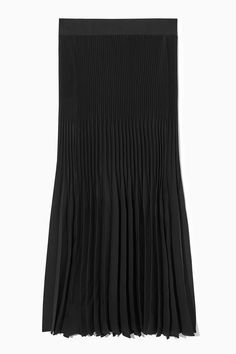 PLEATED MIDI SKIRT - BLACK - COS Plated Skirt, Accordion Pleats, Beige Skirt, High Waisted Briefs, Modern Wardrobe, Black Midi Skirt, Mid Length Skirts, 2023 Collection, Knitwear Men