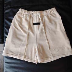 Size L. Used Still In Amazing Condition! Ships In 24 Hours! Fear Of God Shorts, Essentials Fear Of God, Fear Of God, Sweat Shorts, Mens Shorts, Man Shop, Ships, Cream, Outfit Inspo