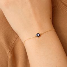 There's no more any room for bad luck. With a touch of the evil eye, you can protect yourself while being stylish. You'll have- 14k solid gold handmade bracelet- 100% US sourced jewelry Size - Material: 14k Solid Gold & Enamel Stone- Charm height: 6 mm- Charm width: 6 mm- Chain Style: Cable Chain You’ll get a certificate of authenticity with each piece. And your bracelet will pass multiple checkpoints to make sure you have your favorite piece. 14k Solid Gold All of your choices will be long-last Evil Energy, Blue Evil Eye Bracelet, Airplane Necklace, Gold Jewelry Gift, Permanent Jewelry, Solid Gold Bracelet, Kitchen Wardrobe, Real Gold Jewelry, Gold Rings Fashion