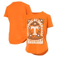 Infuse your Tennessee Volunteers spirit with a touch of floral flair in this Irvine Team Color T-shirt from Pressbox. Made from 100% cotton, this tee offers a super-soft feel for all-day comfort. The rounded droptail hem provides a touch of extra coverage, making it ideal for pairing with your favorite leggings or jeans. Tennessee Orange, Favorite Leggings, Tennessee Volunteers, Team Colors, Screen Print, Tshirt Colors, Tennessee, Tops & Tees, Leggings