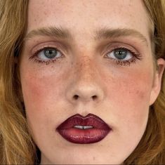 #cherrylips #makeupinspo #rubymazuel #makeup Cool Girl Makeup, Cola Lips, Strawberry Makeup, Makeup Contour, Maquillage On Fleek, Cherry Lips, Swag Makeup, Edgy Makeup, Kiko Milano