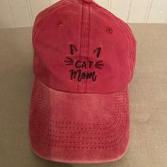 100% Cotton Never Worn Cat Mom Baseball Cap Ferrari Jacket, Women Trucker, Camo And Pink, Green Logo, Womens Baseball Cap, Levi Jeans 501, Distressed Black Jeans, Cat Mom, Hat Sizes