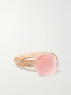 POMELLATO Nudo Classic 18-karat rose gold multi-stone ring | NET-A-PORTER Luxury Rose Gold Diamond Ring With Gemstone, Luxury 14k Rose Gold Diamond Ring, Luxury 14k Rose Gold Jewelry With Rose Cut Diamonds, Luxury 14k Rose Gold Gemstone Jewelry, Luxury 14k Pink Gold Ring, Luxury 14k Rose Gold Ring Jewelry, Luxury 14k Rose Gold Jewelry In Pink Gold, Brown Diamond, Multi Stone Ring