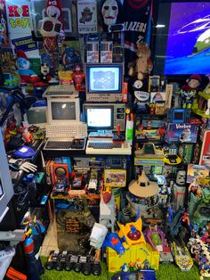 a room filled with lots of toys and electronics