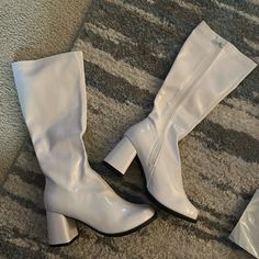 Never Worn Brand New Size 7 White Go Go Boots, Go Go Boots, Gogo Boots, Color White, Size 7, Women Shoes, Brand New, Boots, Women Shopping