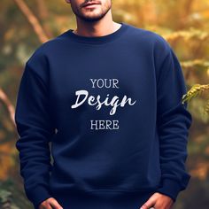 Navy Gildan 18000 Crewneck Mockup! We all love details ❤️ I know the importance of a great image to grab the attention of buyers! And with this mock-ups I try to between real and eye catching items! I hope these Mockups will help you display your beautiful work and create your own wonderful Brand! 📸 We take pride in our clothing Mockups we have created! From T-Shirts, Hooded Sweatshirts, Tank Tops and Infant Clothing. 📸 Also in the near future we will go after a wide range of products mock-ups Customizable Casual Blue Sweatshirt, Custom Print Cotton Crew Sweatshirt, Relaxed Fit Crew Sweatshirt With Custom Print, Cotton Crew Neck Sweatshirt With Custom Print, Customizable Crew Sweatshirt For Streetwear, Customizable Relaxed Fit Crew Neck Sweatshirt, Custom Print Crew Neck Sweatshirt, Crew Cotton Sweatshirt With Branding, Custom Print Cotton Crew Neck Sweatshirt