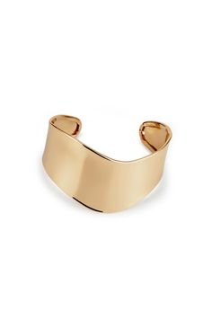 Smooth Cuff Bracelet Modern Gold-tone Gold Plated Cuff Bracelet, Formal Gold Jewelry With Thick Band, Gold Cuff Bracelet, Tarnish Resistant For Formal Occasions, Gold Tarnish Resistant Cuff Bracelet For Formal Occasions, Gold Tarnish-resistant Cuff Bracelet For Formal Occasions, Elegant Adjustable Jewelry With Thick Band, Elegant Rose Gold Thick Band Jewelry, Elegant Gold Cuff Bracelet With Thick Band, Elegant Gold Thick Band Cuff Bracelet