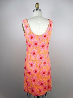 "This is an exquisite 60's vintage dress beautifully detailed and completely hand beaded. It's in perfect condition! The best thing is - it has pockets Measurements: Bust - 32\" Waist - 26\" Hips - 35\" Length - 34\" This dress comes from a pet-free and smoke-free home. If you would like more info or have any questions, please don't hesitate to ask!" Vintage Sequin Dresses For Spring, Vintage Pink Sequined Dresses, Pink Vintage Sequin Dress, Vintage Pink Sequin Dress, Red Vintage Sequin Dress, Vintage Red Sequin Dress, Sequin Dress Red, Iridescent Dress, Vintage Dress 60s