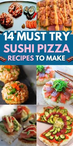 These sushi pizza recipes are a fun and delicious fusion of flavors. Perfect for parties! Korean Sushi Recipes, Sushi Pizza Recipe, Korean Sushi, Japanese Pizza, Kimchi Chicken, Spicy Salmon Sushi, Sushi Pizza, Canadian Dishes, Sushi Roll Recipes