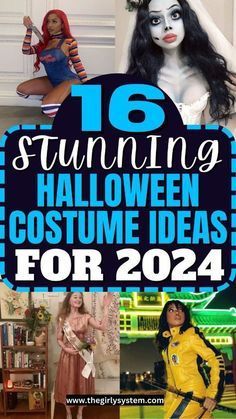 halloween costumes for girls with text overlay that reads, 16 stunning halloween costume ideas for 2020