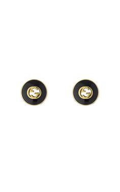 GUCCI Interlocking G Stud Earrings YBD78655400100U.The Interlocking G logo appears in elegant new interpretations for Pre-Fall 2024. Precious black onyx stone is paired with yellow 18k gold to create the Interlocking G stud. This pair of earrings can be matched with other accessories from the sam... Diamond Accessories, G Logo, Cushion Diamond, Black Onyx Stone, Gold Diamond Necklace, Square Diamond, Oval Cut Diamond, Princess Diamond, Womens Wedding Bands