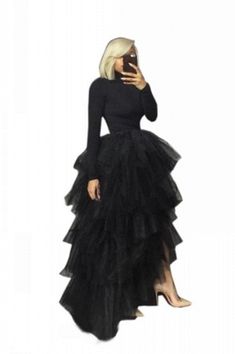 Black Women Tulle Skirt Casual Ballet Princess Skirt Long Maxi Tutu Skirt Midi Tulle Skirt Outfit, Sneakerball Outfits Women, Tulle Skirt Casual, Black Tulle Skirt Outfit, Women Tulle Skirt, Ballet Princess, Pleated Dress Long, Tutu Skirt Outfit, Tutu En Tulle