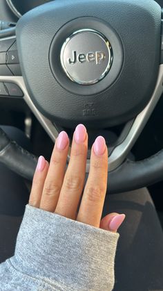 Opi It's A Girl, Short Rounded Acrylic Nails Designs, Soft Pink Round Acrylic Nails, Simple Back To School Nails Ideas, Shorter Gel Nails, Opi Its A Girl Nails, Pink Gel Nails Ideas Short, Light Pink Nails Round, Pink Nails Short Gel