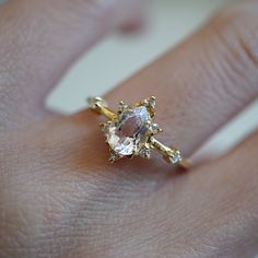 This ring is an elegant beauty for the ages. A peachy morganite set 14K solid gold. Definitely a timeless classic. Available in yellow gold vermeil, rose gold, and silver. Material: - 14K solid gold - Natural Morganite 7x5mm - Round CZs **This item is made to order, please allow 1-2 weeks for your order to be shipped. Shipping: Domestic: Ship via USPS priority mail International: $15 for international standard shipping. $10 to Canada. Online Return Policy: Due to the made to order nature, this r Dainty Diamond Ring, Cute Engagement Rings, Rose Gold And Silver, Elegant Beauty, Morganite Diamond, Morganite Ring, Lovely Ring, Diamond Set, Topaz Ring