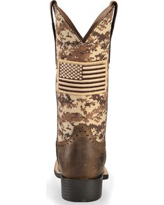 Ariat Women's Round Up Patriot Cowgirl Boots - Square Toe, Brown Cowgirl Boots Square Toe, American Flag Patch, Womens Cowgirl Boots, Wedding Boots, Bling Wedding, Beauty Remedies, American Pride, Round Up, Cow Print