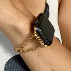 Gold Filled Rope Chain Apple Watch Band - Luxury Women Style Smartwatch Strap Video Of How To Put On Your Bracelet By Yourself Using The Pin https://www.etsy.com/listing/1279637170/instruction-video-of-how-to-put-on-your?ref=share_v4_lx P R O D U C T ∙ D E S C R I P T I O N ∙ 14K Gold Filled Luxury Chain Bracelet For Apple Watch ∙ ∙ Adjustable Size Bracelet Perfectly Tailored for Your Wrist ∙ ∙ Designed And Handmade by Simeon D Jewelry Studio ∙ ∙ This Bracelet Fits ALL Apple Watch Series ∙ ∙ Ple Gold Apple Watch Band With Extender As Gift, Adjustable Gold Watch Band With Solid Link Construction, Elegant Watch Chain Accessories For Gift, Elegant Watch Chain As Gift, Adjustable Gold Metal Apple Watch Band, Gold Metal Apple Watch Band With Extender, Gold Watch Bands With Bracelet Strap For Gift, Adjustable Gold Round Watch Bands, Gold Watch Bands With Bracelet Strap As Gift