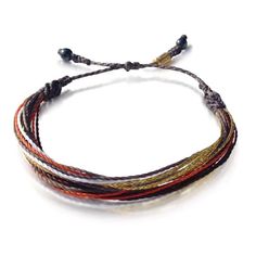 WOMENS WAXED CORD BRACELET:This hand-knotted multi-strand waxed cord bracelet includes two genuine Hematite stones and a Rumi Sumaq logo bead. In summer shades of muted violet purple, metallic gold, orange, brown and white it is the perfect beach accessory for surfers, sailors and beach lovers alike. Or you may think of this string bracelet as a sophisticated and grown up friendship bracelet. Buy one for yourself and another for your best friend. Or make it a sister's bracelet by purchasing one Mother Daughter Bracelet Set, Surf Bracelet, Wax Cord Bracelet, Mother Daughter Bracelets, Dark Lavender, Surfer Bracelets, Sister Bracelet, Red String Bracelet, Beach Bracelets