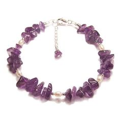 Celtic Bracelet, Wedding Romantic, Chakra Necklace, Semi Precious Gems, Amethyst Bracelet, Pearl Gemstone, Gem Stone