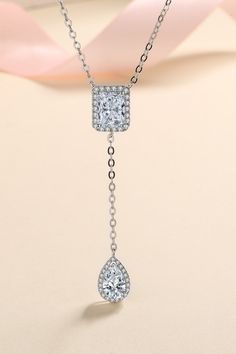 MASON New York Has Been Featured On What You Get: • 6 Carat Diamond Double Drop Pendant Necklace• FREE & FAST Trackable U.S. Shipping• Worry-FREE LifeTime Warranty• Hassle-FREE Returns• 24/7 Customer Care ServiceAdd to Cart TODAY, and Get it now while stock last ! Details: • 6 Carat Diamond Necklace• Diamond Clarity Rating Code: VVS1• Diamond Color Rating Code: D• Diamond Cut Grade: Excellent• Set in sterling silver• Chain length: 16 in, Extension length: 2 in Ghost Mannequin, Rhinestone Material, Moissanite Necklace, Detailed Jewelry, Drop Pendant Necklace, Moissanite Jewelry, 925 Sterling Silver Chain, Color Plata, 3 Carat