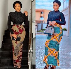 Ankara Long Skirt Styles, African Pencil Skirt, Simple Ankara Styles, Ankara Asoebi, African Print Styles, Sewing Styles, Robes Wax, Ankara Styles For Ladies, Ankara Outfits