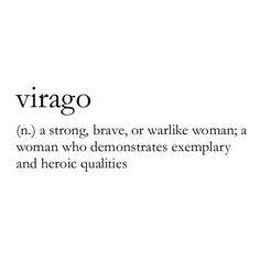 the words virgo are written in black and white