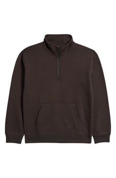 Kids will love to lounge or go out in this sporty half-zip sweatshirt knit in a smooth cotton blend. Half-zip closure with chin guard Kangaroo pocket 68% cotton, 32% recycled polyester Machine wash, tumble dry Imported Sporty Half-zip Sweatshirt With Ribbed Collar, Sports Half-zip Fleece Sweatshirt, Half-zip Sweatshirt With Ribbed Collar For Sports, Winter Half-zip Sportswear Sweatshirt, Winter Sportswear Half-zip Sweatshirt, Winter Sporty Half-zip Sweatshirt, Sporty Half-zip Sweatshirt For Winter, Half-zip Sweatshirt With Zipper For Loungewear, Half-zip Sweatshirt With Zipper Closure For Loungewear