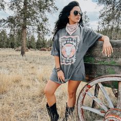 Western Graphic Tees, Pepper Color, Western Design, Fitted Tee, Shirt Dress Style, Long Live, White Wall, Wild West, Western Wear