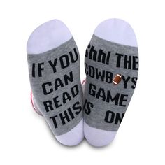 PRICES MAY VARY. 【QUOTE SOCKS】With quote: IF YOU CAN READ THIS, SHHH...THE FOOTBALL GAME IS ON. Show off your passion for football with these awesome football Game watching socks! These half cushioned socks look great and deliver a secure fit in any sneakers, shoes or cleats. And most importantly, keep others in distance while you just want to enjoy the Game! 【COMFY MATERIAL】Made of 80% Combed Cotton, 17% Polyamide, 3% Elastance to ensure our socks soft, comfortable, stretchy and breathable. No Football Gift Baskets, Seahawks Gifts, Coke Gifts, Steelers Gifts, Father Birthday Gifts, Cowboy Gifts, Baseball Socks, Distance Gifts, Gifts For Football Fans