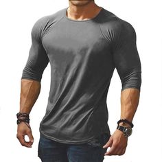 Season:Spring   Fall; Fabric:Viscose; Sleeve Length:Long Sleeve; Look After Me:Washable,Wet and Dry Cleaning; Gender:Men's; Style:Muscle,Big and Tall; Elasticity:Micro-elastic; Tops Type:Tee,Long Sleeve Shirt,T shirt Tee; Occasion:Casual,Sports,Gym; Fit Type:Regular Fit; Pattern:Plain; Neckline:Crew Neck; Front page:FF; Bust:; Length: Gray Long Sleeve T-shirt For Workout, Solid Crew Neck Gym Shirt, Long Sleeve Sports Shirt For Summer, Long Sleeve Shirt For Summer Sports, Solid Color Crew Neck Workout Shirt, Solid Crew Neck Workout Shirt, Long Sleeve Cotton T-shirt For Gym, Cotton Long Sleeve Gym T-shirt, Gray Long Sleeve Workout T-shirt