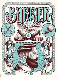 a poster with an image of a bearded man