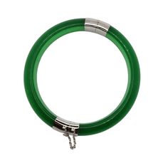 Metal Purity - Sterling Silver 925 Stone - Green Jade Size -12.6mm thickness of bangle (0.50"inches) will fit size 7-8" inch twist Green Sterling Silver Round Bracelet, Jade Bangle, Green Jade, Jade Green, Silver 925, Jade, Bangles, Size 12, 925 Sterling Silver