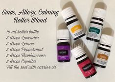 Essential Oils Sinus, Essential Oil Blends Roller, Essential Oil Starter Kit, Roller Blends, Essential Oils For Colds, Essential Oil Roller Balls, Young Living Essential Oils Recipes, Essential Oils Guide