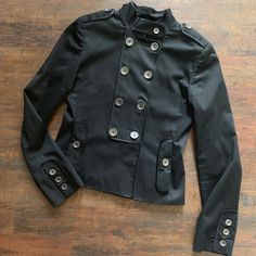 Great Condition! Military Style Double Breasted Jacket Military Style Jackets, Double Breasted Jacket, Military Style, Military Fashion, Double Breasted, Jackets & Coats, Jackets For Women, Women Shopping, Black